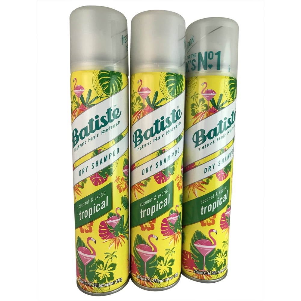 BATISTE DRY SHAMPOO COCONUT & EXOTIC TROPICAL (3 PACK) 6.73 oz each
