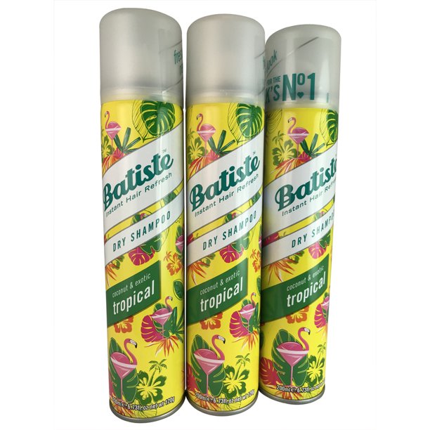 BATISTE DRY SHAMPOO COCONUT & EXOTIC TROPICAL (3 PACK) 6.73 oz each