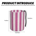 thumbnail image 4 of Round Car Trash Can 7×5.9in Waterproof, Durable, Not Easy To Fade, Easy To Install And Disassemble To Prevent Interior Pollution Pink Stripe_2, 4 of 7