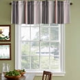 thumbnail image 4 of 2 Pack Valances for Windows, Black Green Pink Striped Window Valances for Living Room/Bedroom/Bathroom, Farmhouse Modern Stripes Art Light Filtering Kitchen Curtain Valance 42"W x18" L, 4 of 9