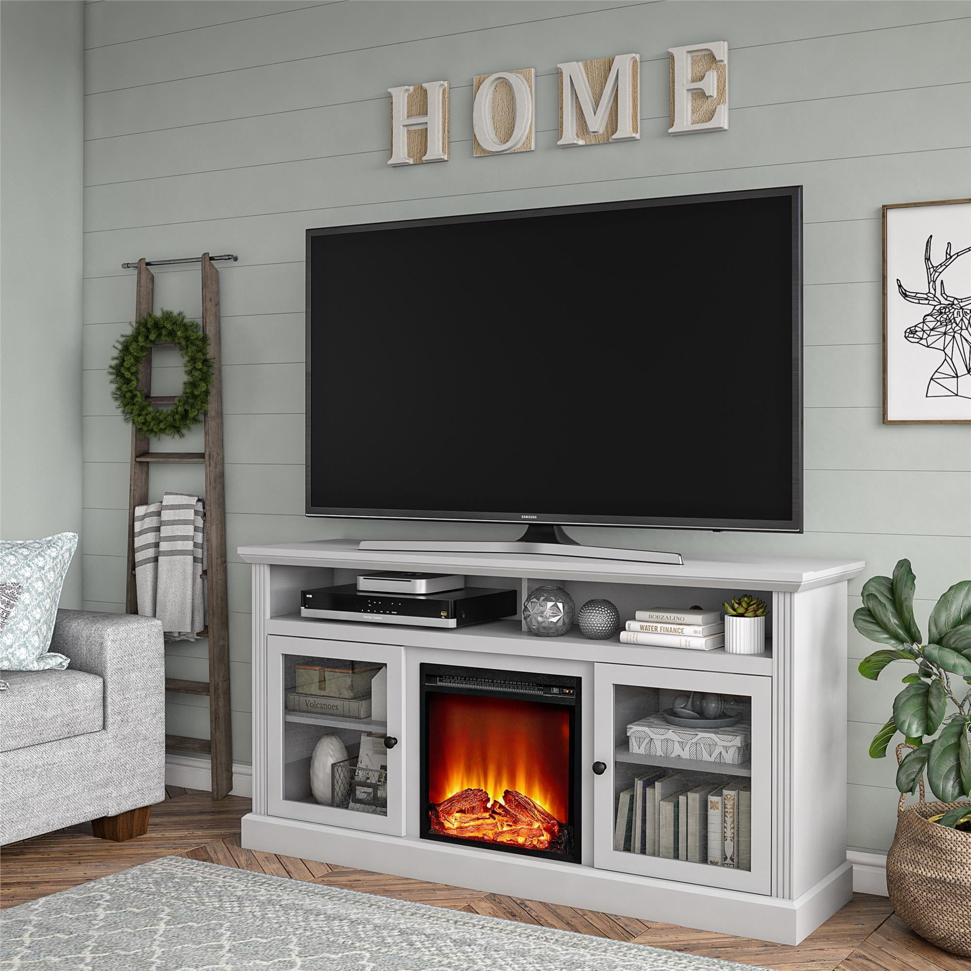 Ameriwood Home Chicago Electric Fireplace TV Console for TVs up to 65