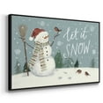 thumbnail image 3 of Jolly Snowman Collection A - Framed Gallery Wrapped Holiday Canvas - 25 x 37 - Black Frame, 3 of 8