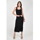 thumbnail image 5 of Falda midi con flor decorativa Roman Fashion /Juvenil, 1927 (Negro) negro G, 5 of 5