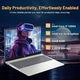 thumbnail image 3 of HP 15.6" Full HD Touchscreen Laptop, Intel i7-1255U, 32GB RAM, 2.28TB Storage (2TB SSD+288GB Docking Station Set), Intel Iris Xe Graphics, Numeric Keypad, HD Webcam, Wi-Fi 6E, Silver, Win 11 S, 3 of 7