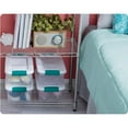 thumbnail image 2 of Sterilite Latching Storage Box 6 Quart with Lid Plastic Clear, 2 Pack, 2 of 7