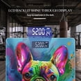 thumbnail image 3 of Bathroom Scale, Highly Accurate Digital Body Scale,Precisely Measures Weight up to 400 lbs-Colorful Bulldog In The Style Of Digital Art, 3 of 4