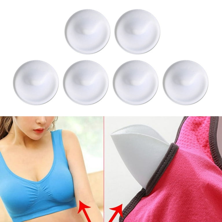 Bra Pads Inserts 3 Pairs, Women's Breathable Replacement Removable Sport  White
