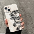 thumbnail image 3 of Funda de silicona con diseño de dragón blanco y negro para iPhone 15, 16 Pro Max, funda blanda para iPhone 14, 13, 12, 11 Pro Max, XS, X, XR, 7, 8 Plus, SE2, 3 of 5