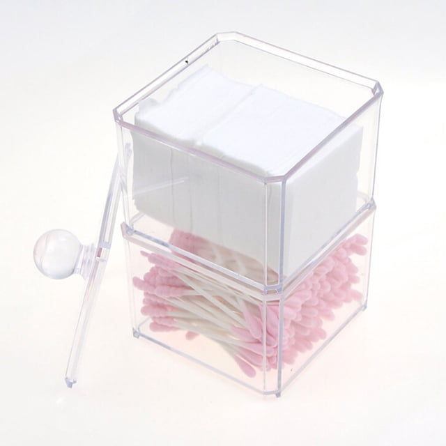 OULII 1Set Cotton Swab Travel Case For Office 9x9x17cm