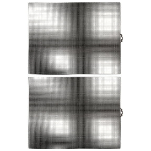 PENIKOKO 2Pcs Cross Stitch Mesh Fabric Black Durable Embroidery Backcloth