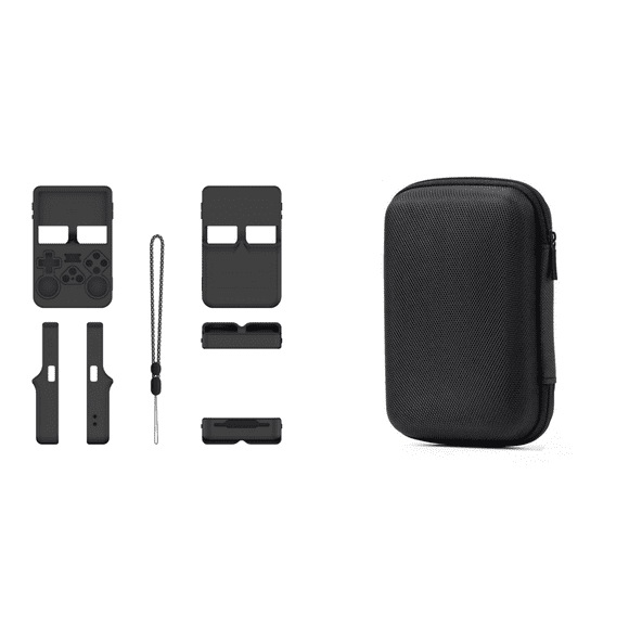 Peggybuy Silicone Protective Case for ANBERNIC R36S Handheld Game Console (Black)