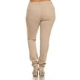 thumbnail image 3 of Women's Plus Size Casual Pull-On Button Zip Basic Pockets Solid Jegging Pants, 3 of 4
