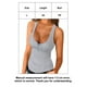 thumbnail image 2 of Top básico liso de cuello redondo ajustado y elástico de verano para mujer, 2 of 6