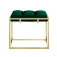 thumbnail image 4 of Posh Living Markus Modern Tufted Velvet Ottoman in Green/Gold, 4 of 8