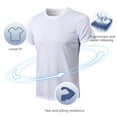 thumbnail image 5 of 2DXuixsh Mens Shirts Mens Fitted Shirt T-Shirts Polyester Solid Color Workout Boy Slim Fit French Dress Shirts for Men Shirts for Men White Xxl, 5 of 9