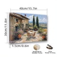 thumbnail image 5 of Topbout Art 2D Flat, A Tuscan Hillside Terrace Painting on Canvas with a Rustic Wooden Frame, Suitable for Decorating Living Rooms, Bedrooms, Or Home Offices, 5 of 7