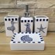 thumbnail image 3 of RHAFAYRE Juego de 4 accesorios de baño de cerámica - Diseño moderno - Botellas de loción, Portacepillos de dientes, Vaso, Dispensador de jabón - Criaturas acuáticas brillar Electrónica, 3 of 4