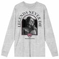 thumbnail image 4 of White Lotus Tanya McQuoid Legends Never Die Crew Neck Long Sleeve Athletic Heather Adult Tee-Small, 4 of 7