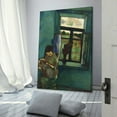 thumbnail image 3 of Marc Chagall Art Prints《Bella And Ida By The Window》Classic Vintage Canvas Wall Art Poster Canvas Wall Art Poster Decorative Bedroom Modern Home Print Picture Artworks Posters 20x30inch(50x75cm), 3 of 6