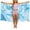 Blue Ombre, variant on Girls Mesh Cover Up Swimsuit Chiffon Wrap Around Beach Sarong with Yellow Striped Print Multi-Use as Towel Sun Protection Scarf 3-16Y