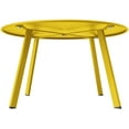 thumbnail image 3 of Yangming End Table, Modern Round Coffee Table, Metal Large Side Table for Indoor Outdoor Use, Yellow, 3 of 4