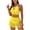 Yellow, variant on 2 Piece Swimsuit For Women Modest Stretchy Beach Bathing Suit V Neck Tops High Waist Mesh Patchwork Thongs (3XL, Sky Blue)