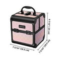 thumbnail image 5 of Byootique 4in1 Portable Makeup Train Case with Cube Case Cosmetic Organizer Pink, 5 of 9