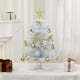 thumbnail image 1 of Árbol de Navidad Artificial Blanco de 61 Cm para Escritorio con Estrella Dorada, Letras, Lazos y Bolas Decorativas | Decoración Navideña Pequeña para La Oficina, El Hogar, Fiestas y Chimenea, 1 of 6