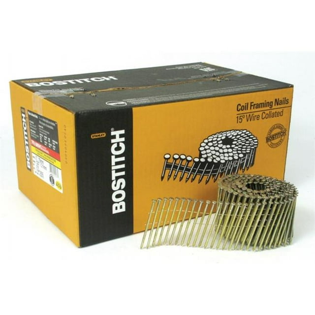 Stanley Bostitch 2 700 Count 3 in. Smooth Shank 15 degrees Coil Framing Nail