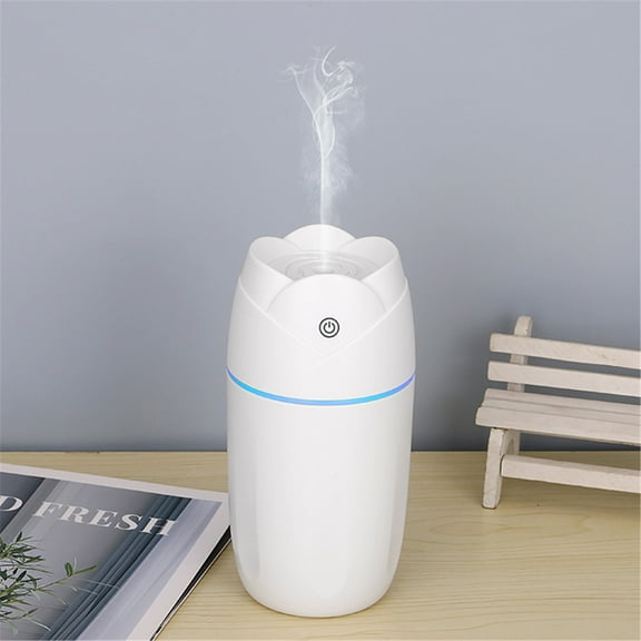 Mist Humidifier, 300ml Mini Portable Humidifier with Multicolor LED Night Light,Auto Shut-Off, Personal Desktop Humidifier for Home Office Nursery, Super Quiet