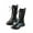 Black Velvet, variant on WUUJIPAI Girls White Combat Boots, Mid Calf Combat Boots with Non Slip Sole and Soft Lining for Daily Wear