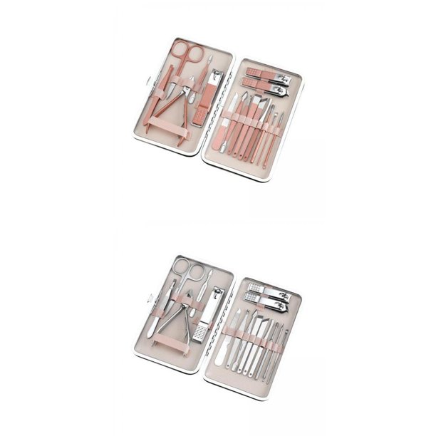 Kits De Aseo Uñas Cuidado De De Los Pies Con Estuche Para Salón De Belleza Mujeres Hombres Argent 16 Piezas+Kits De Aseo Uñas Cuidado De De Los Pies Con Estuche Para Yinane none