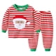 thumbnail image 1 of Conjunto de pijamas de algodón con estampado de dibujos animados para niños y niñas, ropa de dormir con pantalones de manga larga para Navidad, primavera y otoño, 1 of 4