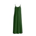 thumbnail image 7 of LEAVINGSUO Summer Dresses For Women Plus Size Fashion Casual Skirt Comfortable Sleeveless Round Neck Solid Dress Green XXL, 7 of 7