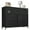 Black, variant on Dresser for bedroom 7 storage Spaces, assembled wardrobe lockers, bedroom furniture lockers