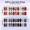 thumbnail image 5 of DUKASOU 44Pcs Upgraded Gloss Gel Nail Polish Strips UV Free, Black and Red Glitter Stick on Nail Strips, DIY Finger Full Nails Wraps Manicure Nail Art Stickers for Adults, 5 of 7
