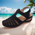 thumbnail image 4 of Sandalias Punta Cerrada Likrtyny para Mujer Planas Casuales Negro 39, 4 of 9