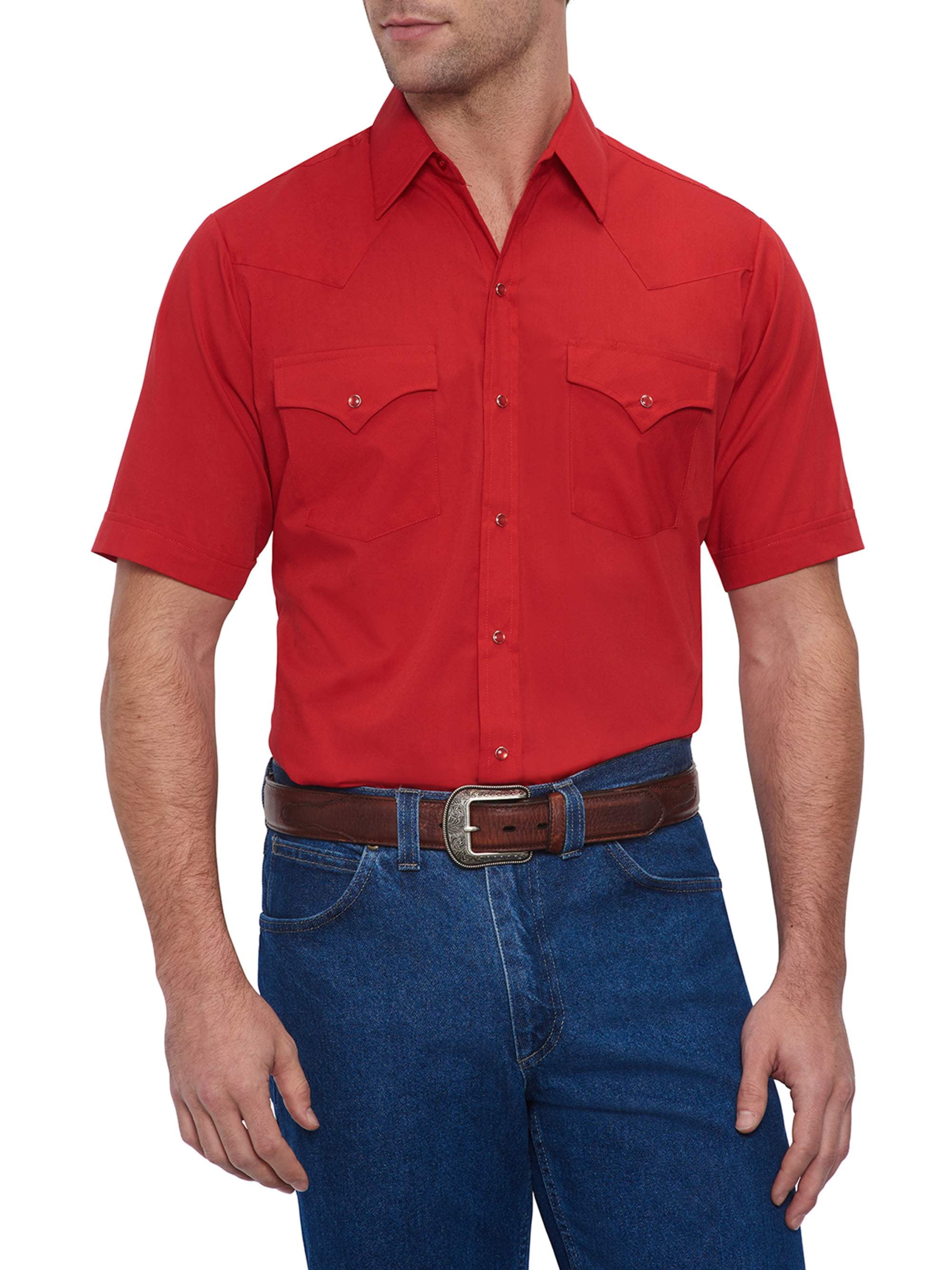 Short Sleeve Solid Western Shirt 