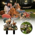 thumbnail image 1 of Outdoor Christmas Decorations Rooster Family Yard Stake For Garden Beautification And Festive Props, 1 of 9