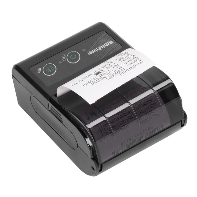 Thermal Label Printer, Portable Compact Receipt Printer Fast Printing with USB Cable for Receipt for Taxi