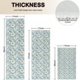 thumbnail image 4 of Lightblue Daisy Flower Green Dots Pattern Kitchen Rugs Sets Of 3,Kitchen Runner Rugs Non Skid Washable,Decorative Kitchen Floor Mats for Kitchen,Sink,Laundry,17"x30"+ 17"x47" + 17"x59", 4 of 6