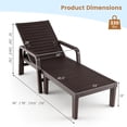 thumbnail image 3 of Costway Patio PP Chaise Longue Inclinable Extérieur Réglable Jardin Café, 3 of 8