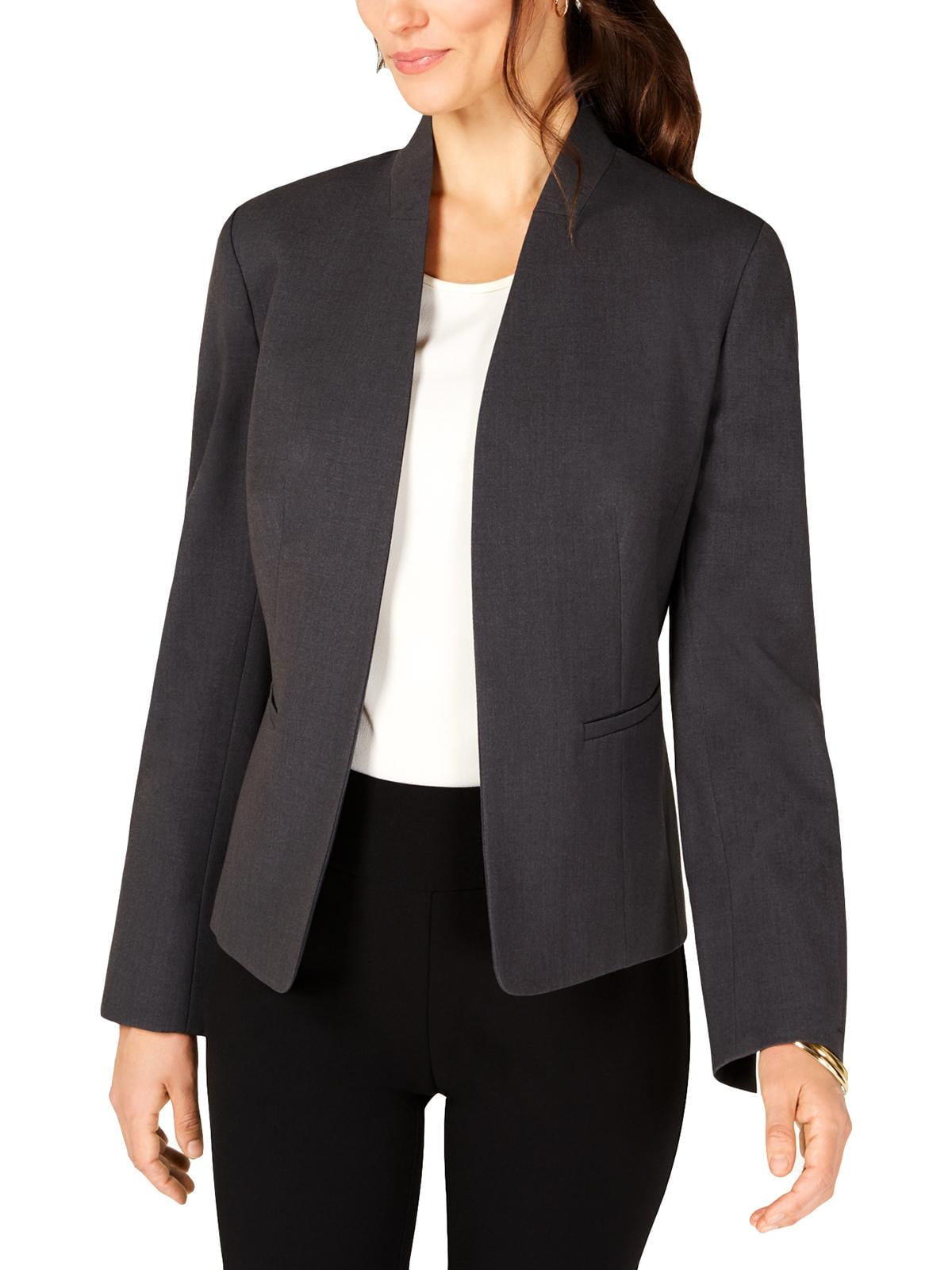 NINE WEST Womens 2 Button Peak Collar Double Breasted Jacket 