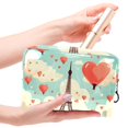 thumbnail image 4 of PVC Waterproof Cosmetic Makeup Case Travel Organizer Bag for Women Small with Zipper, Lightweight, Large Capacity, Printed Design - Suitable for Ladies and Girls on the Go, 4 of 6