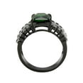 thumbnail image 2 of IP Black (Ion Plating) Stainless Steel Ring with Synthetic in Emerald for Women Style TK3774 Size 7, 2 of 4