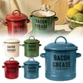 thumbnail image 5 of Ccgaton Store Clearance Sale! 1PC Bacon Grease Container with Strainers, Craper, Sponge - Large 46OZ Iron Kitchen Oil Storage Can, Food Saver Bin with Lid | Farmhouse Cooking Pot Keeper Collector, 5 of 10
