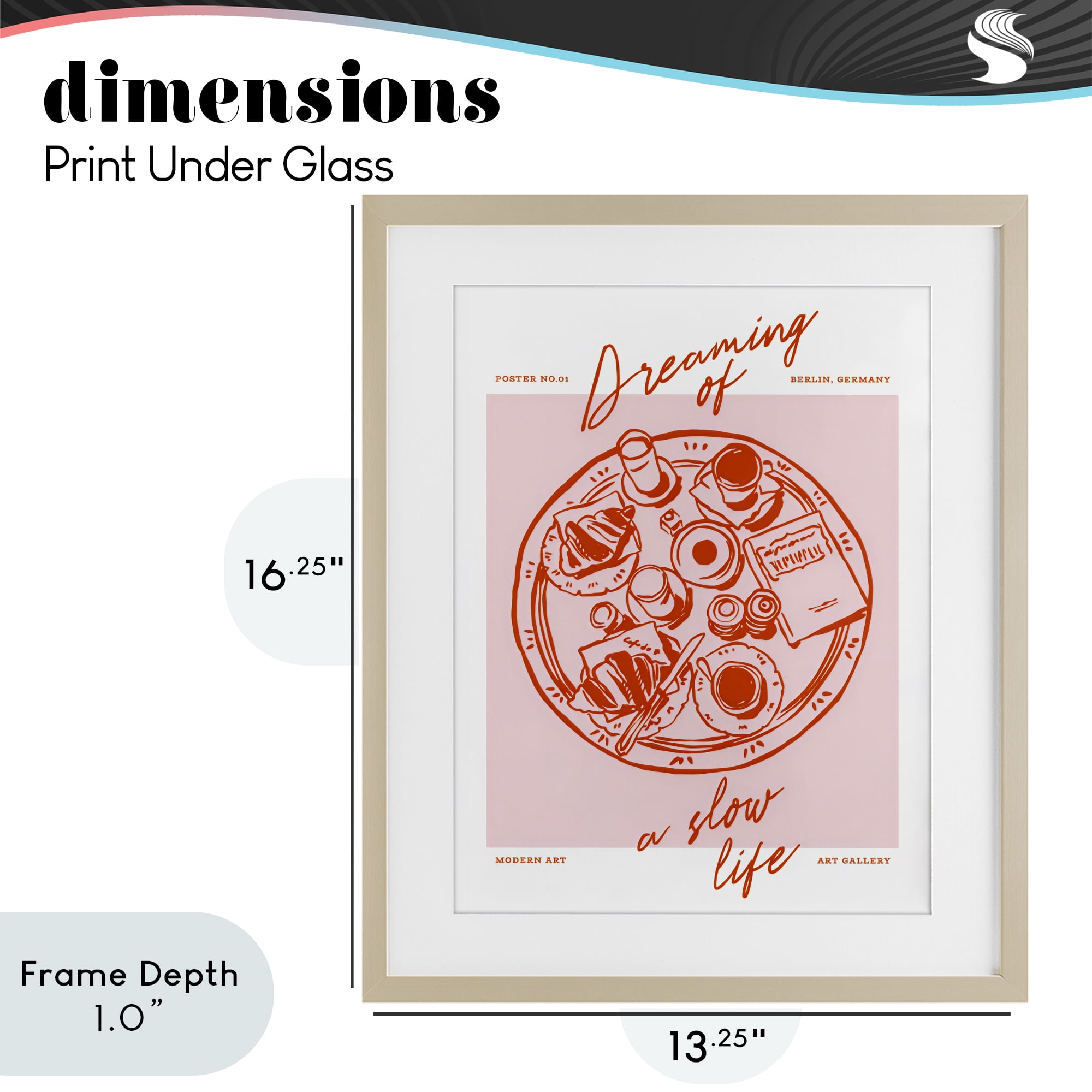 Stupell Industries Dreaming Of A Slow Life Birch Framed Print Under Glass, design by The Prints Vibe