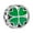 Silver-Green, variant on Womens Sterling Silver Good Luck Lucky Irish Shamrock Enamel Green Heart Clover Charm Bead for Bracelet
