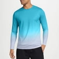 thumbnail image 2 of Daiosportswear Men's Gradient Athletic Shirts Long Sleeve T-Shirts Quick Dry Basic Tees Tops Sky Blue XXL(XXL), 2 of 6
