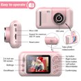 thumbnail image 4 of Cámara digital IPS de 2,4 pulgadas 40MP 1080P HD Kids Selfie Video Recorder (Rosa 16GB) WDOplteas  Para estrenar, 4 of 9